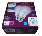 Philips Smart Wi-Fi Connected LED 60W A19 Light Bulb (9290023833A) Pack pf 2...