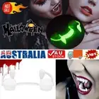 Retractable Vampire Fangs Halloween Cosplay Makeup Zombie Teeth Horrific Tooth^