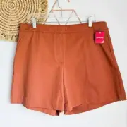 SPANX Polished Bronze Glow On the Go High Rise 6" Stretch Shorts Size XL New