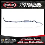 Redback 3" 409 SS Exhaust Large Muffler & cat for Nissan Navara D22 2.5L 08-15
