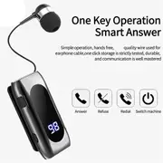 K55 Lavalier Retractable Headset Bt5.2 Call Reminder Vibration Motion Clip Driver Auricular Headset