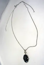 David Yurman Sterling Silver Black Orchid & Diamond Chatelaine Pendant Necklace