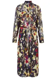 Isabel Marant étoile Nesly Printed Cotton Midi Shirt Dress - Multicoloured - 38 (UK10 / S) 38 (UK10 / S)