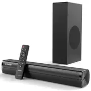 2.1ch Sound Bar for Smart TV with Wired Subwoofer, 100W Soundbar for TV
