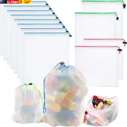 Toy Storage & Organization Mesh Bags Set of 12(8 Large 2 Medium 2 Small)，Baby To