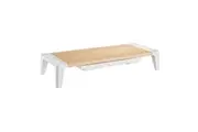 Activiva 55.4cm Single Ergonomic Monitor Stand Riser w Storage Drawer White Oak
