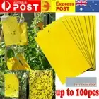 20/100Pc Yellow Sticky Glue paper Insect Trap Catcher Killer Fly Aphids Wasp
