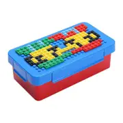 Blue Cover 500 Building Blocks Starter Set Creative DIY Pixel Assembly Lunch Box Childrens Salad Fruit