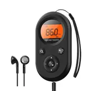 Personal Pocket Radio AM/FM Rechargeable Walkman Radio with Long Battery Life, Stereo Headphones, S