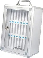 Fonowx Cell Phone Locker, Lock Box, Pocket Chart Storage Cabinet for Office Exam Classroom, 24 Slots