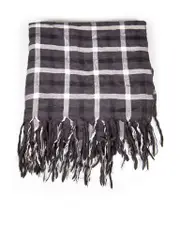 Black Plaid Pattern Scarf