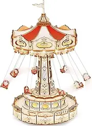 Robotime Amusement Park Swing Ride 3D Wooden Puzzle (289 Pieces)
