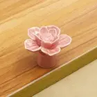 Flower Ceramic Door Knob Drawer Cupboard Wardrobe Furniture Pull