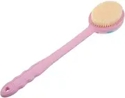 SHERCHPRY Bath Body Brush Long Handle Back Shower Brush Exfoliating Back Scrubber Massager Brush Body and Feet Scrubber Pink
