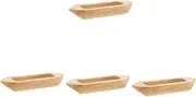 4pcs Canoe Model Bath Boat Toys Floating Boat Toys Fishing Boat Model Kits Home Decor Boat Sailboat Funny Boat Toys Boat Ornament Water Play Toy Clockwork Animal Toy Wood Khaki