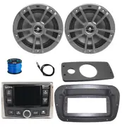 JBL Marine Radio, Antenna, 2x 6.5" 180W Gray Speakers w/Wire,Spa Bezel, Adapter