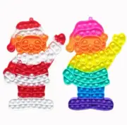 Push Pop Bubble Sensory Fidget Toy it Stress Relief Autism Kids santa Christmas
