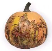 Home Depot 10 inch LED Haunted House Jack-O-Lantern Battery Operated Halloween