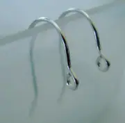 20pcs solid 925 Sterling Silver plain hook Earring EAR WIRE Made in USA e73