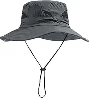 [Generic] Fishing Hats for Men Sun Protection,Fishing Visor Fisherman Wide Brim Bucket Hat | UV Protection Foldable Outdoor Summer Sun Hat, UPF 50+ for Travel Hiking