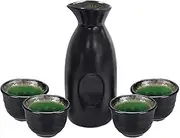 Wine Jug 5 Pcs Porcelain Pottery Ceramic Cups Crafts Sake Set Japanese Sake Cup Set Wine Glasses Hot and Cold Sake Container Wine Glass