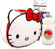 Hello Kitty Insulated Lunch Box Set for Girls - 3.0L, includes Stickers & Cat Door Hanger