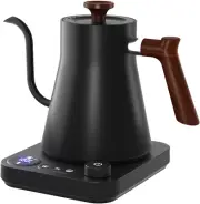 Electric Gooseneck Kettle with Temperature Control, 0.9L Stainless Steel Electri