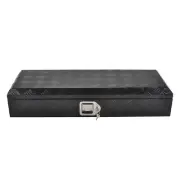 34.5"X13"X6.5" ALUMINUM TRUCK BED TOOL BOX PICKUP TRAILER STORAGE+LOCK BLACK