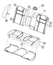Genuine Mopar Seat Bolster Right 1VT56HL1AA