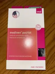 Mediven Patriot Compression Stockings Calf Closed Toe. Navy. Size XXL. 20-30