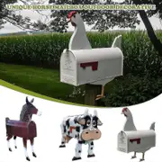 Animal Metal Mailbox Funny Farm Animal Mailboxes For And Outside Garden Decor xi Chicken