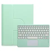 360° Rotatable Bluetooth Keyboard Leather Case With Touchpad Square Button Mint Green For Ipad 10.2 2021 / Air 2019 Keyboards