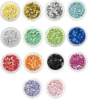 SOESFOUFU 14 Boxes DIY Nail Charms Star Shaped Glitter Sequins for Creative Nail Art Easy to Apply Decorative Unique Designs for Stylish Manicure