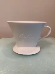 New Melitta 1 Cup White Porcelain Pour-over Cone Coffee Maker