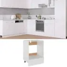 Wooden Kitchen Oven Cabinet Shelf Storage Cupboard White 60x46x81.5cm