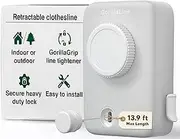 GorillaLine Max - Retractable Clothesline Indoor Outdoor Clothes Line - Heavy Duty Clothes Drying Laundry Line - Wall Mounted Drying Rack - Air Dry Clothing - Max Tighten with GorillaGrip