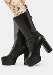 [Lamoda] Wide Calf Going Under Platform Boots