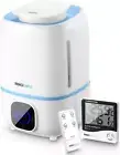 Cool Mist Humidifier, 3L Ultrasonic Humidifiers for Large Bedroom Home Office, S