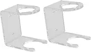 TOGEVAL Baseball Bracket Wall Mount Acrylic Bat Display Shelf 2pcs Rack for Sports Bats Easy Install
