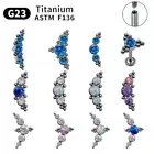 G23 Titanium stud earrings for women ASTM F136 Labret Lip Piercing Body Jewelry