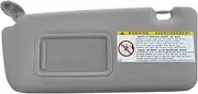 Sun Visor LH Left Passenger Side Gray & Extended PAD & Mirror Compatible with Toyota RAV4 2004-2005 Replace 74320-42420-B0