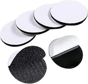 6 Pairs 10 CM Round Sticky Pads Double Sided Strong Sticky Pad Heavy Duty Hook and Loop Self Adhesive Dots Back Fastening Tape for Wall DIY Crafts Floor Door Metals Home Office School, Black