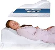 (65cmx65cmx22cm) - Bed Wedge Pillow - %100 Memory Foam Sleeping Wedge for Acid Reflux,Leg Elevation,Bedroom Reading,Better Breathing,Sex By Aeris - 65cmx65cmx22cm Unique Back Pillow for Bed with Machine Washable Bamboo Cover