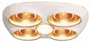 HPM 3-IN-1 BATHROOM HEAT LAMP LIGHT & EXHAUST FAN 4x275W 240V Flush Mount, White