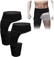 Ortho Wrap Hip Brace for Sciatica, Wrap Hip Brace, Healthy Lab Co Sciatica Brace,Groin Thigh Sleeve Hip Support Wrap, Wrap Hip Brace for Men Women (2pcs-Black)