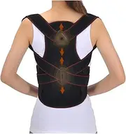 Adjustable Full Back Support Belt Back Brace Lumbar Support Spine Belt Prevent Hunchback Scoliosis Waist Support Straightener(Medium)