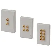 [Jaycar] Banana Binding Terminals on Wallplate - 2 Gold Sockets