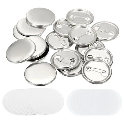 1.44" Blank Button Making Supplies,50Pcs Badge Parts for Button Maker Machine