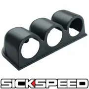 BLACK TRIPLE GAUGE POD PLASTIC DASH MOUNT HOLDER FITS AUTOMETER P4 (for: Fiat)