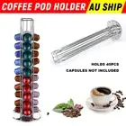 40 Pods Coffee Pod Holder Fits Nespresso Capsule Dispenser Rotating Storage Rack